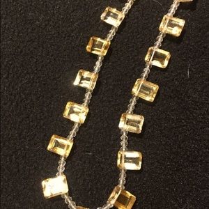 Citrine stone necklace with Lemon quartz